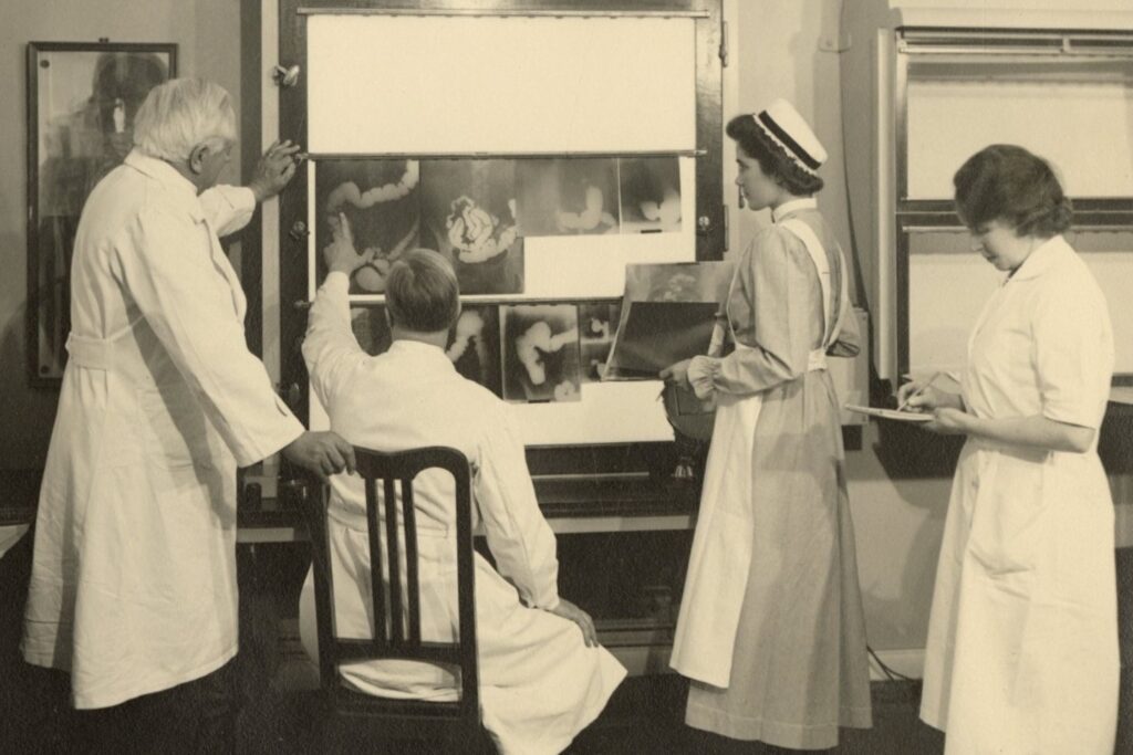 Professor Gösta Forsell med kolleger, 1910-tal.